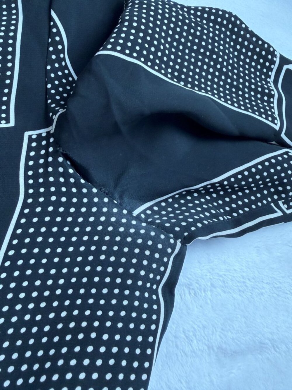 Vintage La Beauté France Black White Geometric Office Novelty Print Shirt Sz 11 - Picture 6 of 11